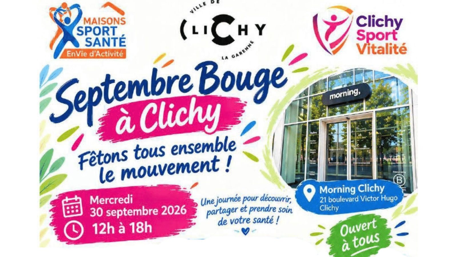 Septembre Bouge à Clichy : une journée gratuite pour célébrer le mouvement et ses bienfaits sur la santé